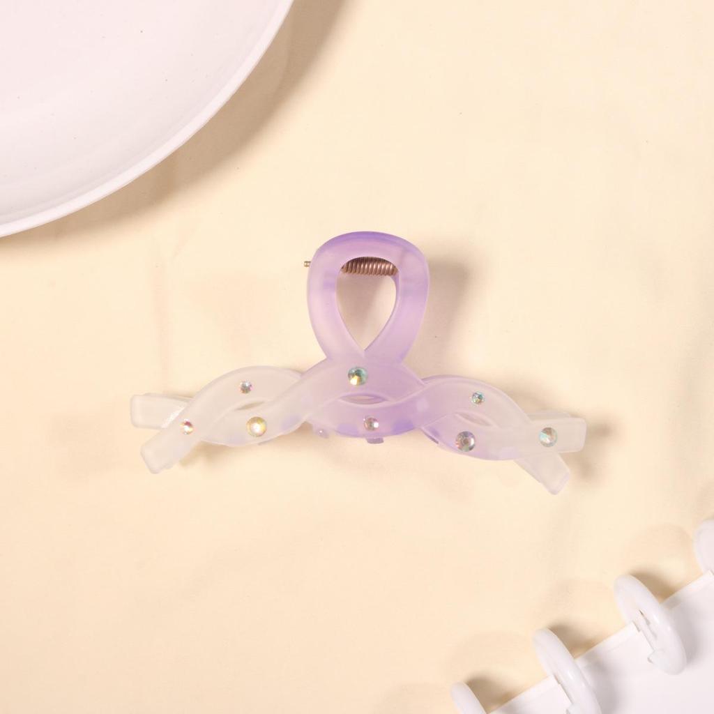 Korean Style Frosted Jelly Hair Clip - Transparent Plastic Claw for Women's Bun and Updo