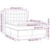 3127958 vidaXL Divan Bed with Mattress Dark Grey 140x190cm Fabric