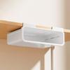 Under-Desk Storage Box with Drawer, Space Saving Punch Free Under Table Storage Drawer, Suitable for Home, Office & Study