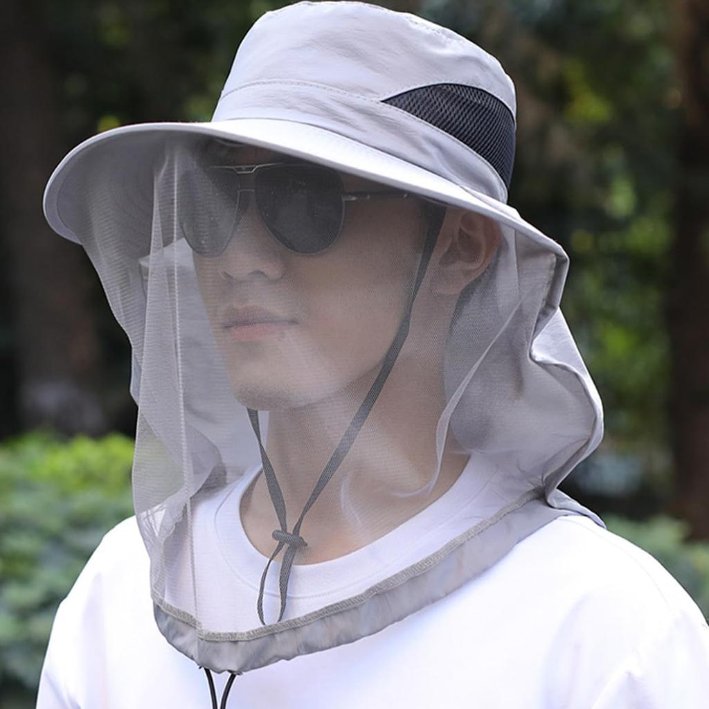 Insect Net Hat with Mosquito Repellent Beekeeping UV Insect Repellent Outdoor Unisex [Lanito] Net, Hat, UPF50+ Protection, Gear, Gardening, Farming,