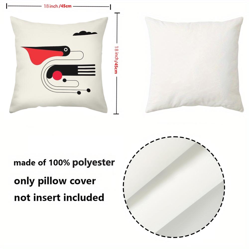 Modern Abstract Red Black Pattern Decorative Cushions Polyester pillowcase, sofa decorative cushion cov Headboard Pillow