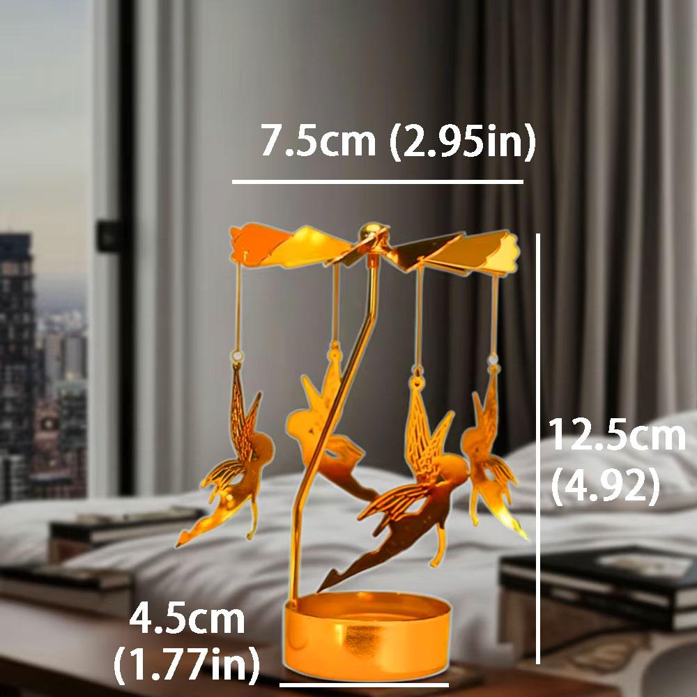 Rotary Type Candle Holders Moon Cat Feather Aromatherapy Wax Contain Decorative Candle Lanterns Fairy Metal Stands Ramadan Gifts