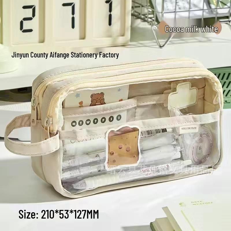 2024 Clear Ita Bag Pencil Case: High-End Korean Stationery Box for Girls