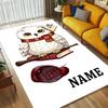Custom Name Owl Magic Living Room Non-Slip Area Rug Soft Carpet for Bedroom Kids Playroom Sofa Office Home Decor Doormat