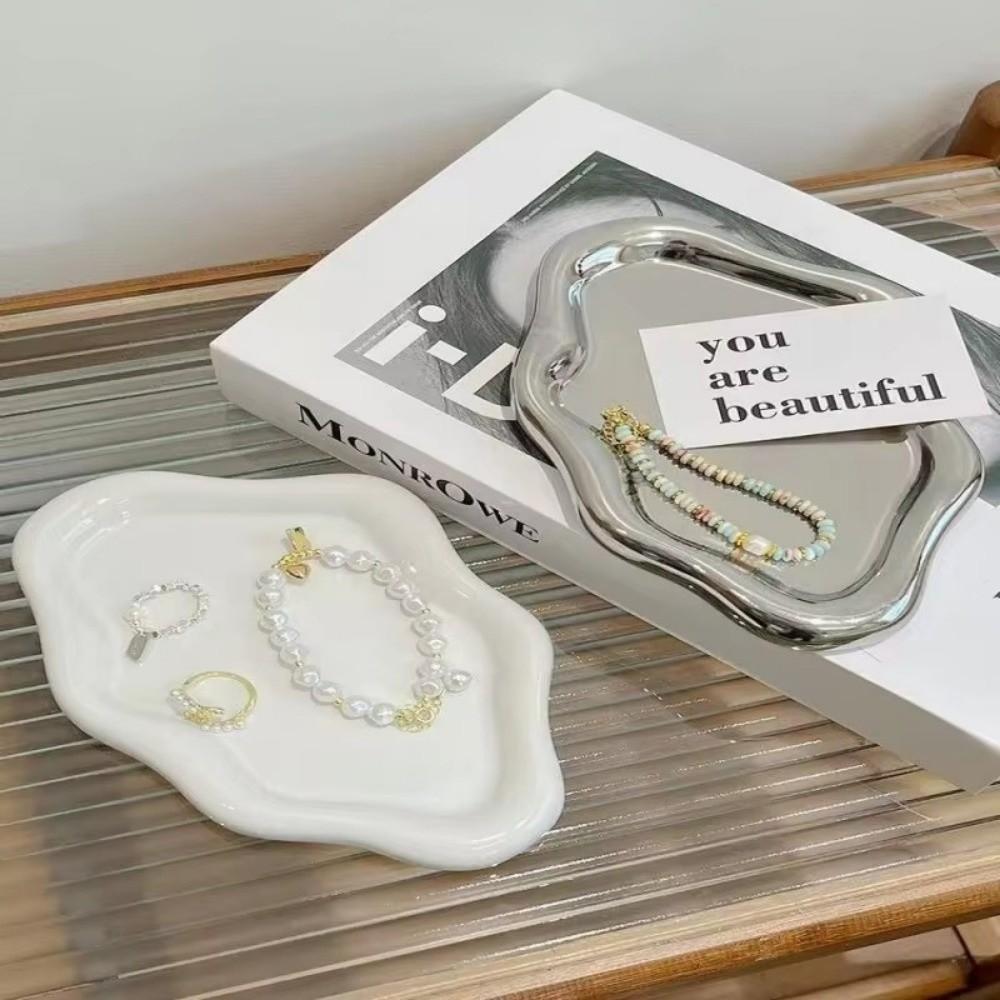 Cloud Shape Storage Plate Mini Jewelry Dish Ins Jewelry Display Plate Watches/Keys Storage