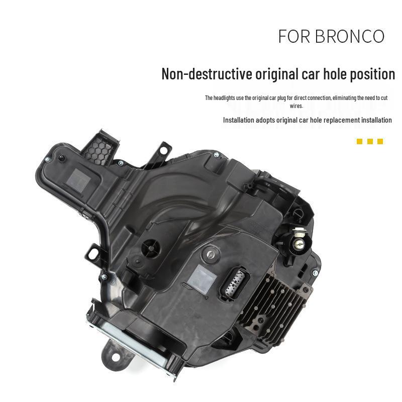 Ford Bronco LED Headlight Assembly: High-End Four-Lens High-Low Beam with Integrated Daytime Running Light.