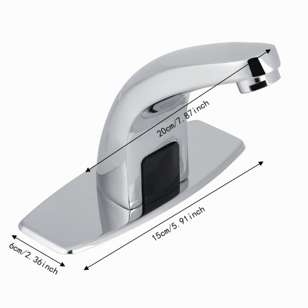 Battery Operated Infrared Faucet PVD Plating Automatic  Faucet  Bathroom Sink