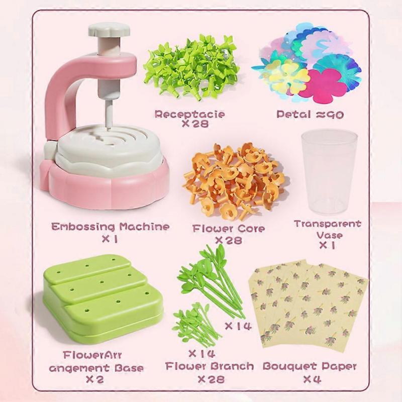 Fabric Flower Bouquets Craft Kits Kids Toys Hand-made Flower Bouquet Toy Kit for Classroom Learning