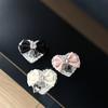 Lace Bow, Rhinestone Love Pendant, Mobile Phone Airbag Bracket, Light Luxury Women'S Model, Paste-Type, Retractable For Watching Dramas