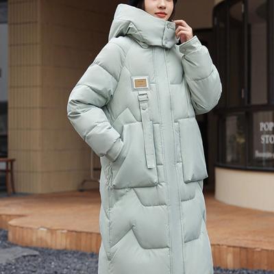 Zimní Dámské Dlouhý kabát Parka S kapucí Odepínatelná Silnější Volný zip Kapsy Teplé oblečení do sněhu Dámská vycpaná bunda