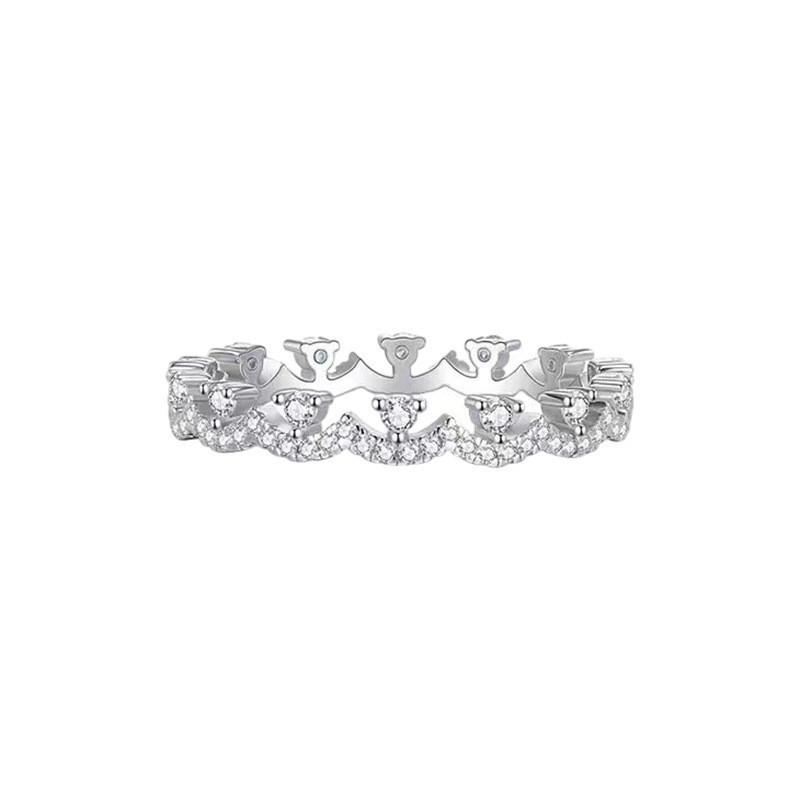 Zirconia Luxurious Minimalist Crown Ring For Women Perfect For Style Everyday