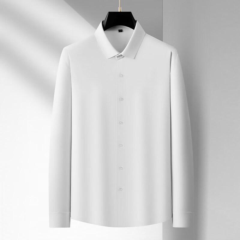 Herren Plus Size Einfarbiges Langarm Business Casual Hemd