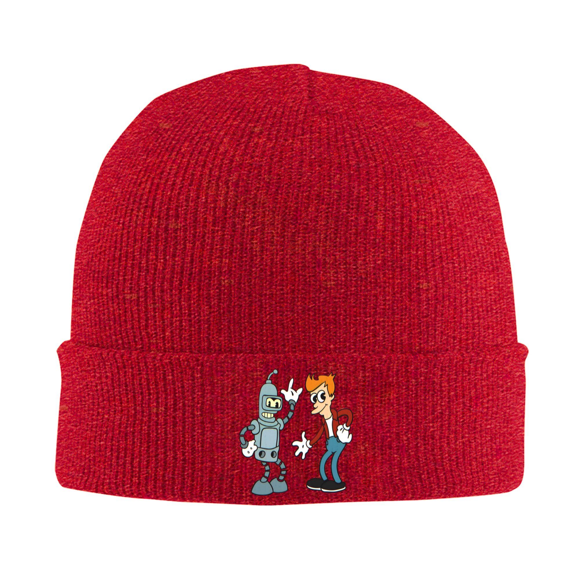 Futuramas Cartoon Comic Accessories Winter Cuff Beanie For Women Unisex Knitted Caps Bonnet Knit Hat One Size
