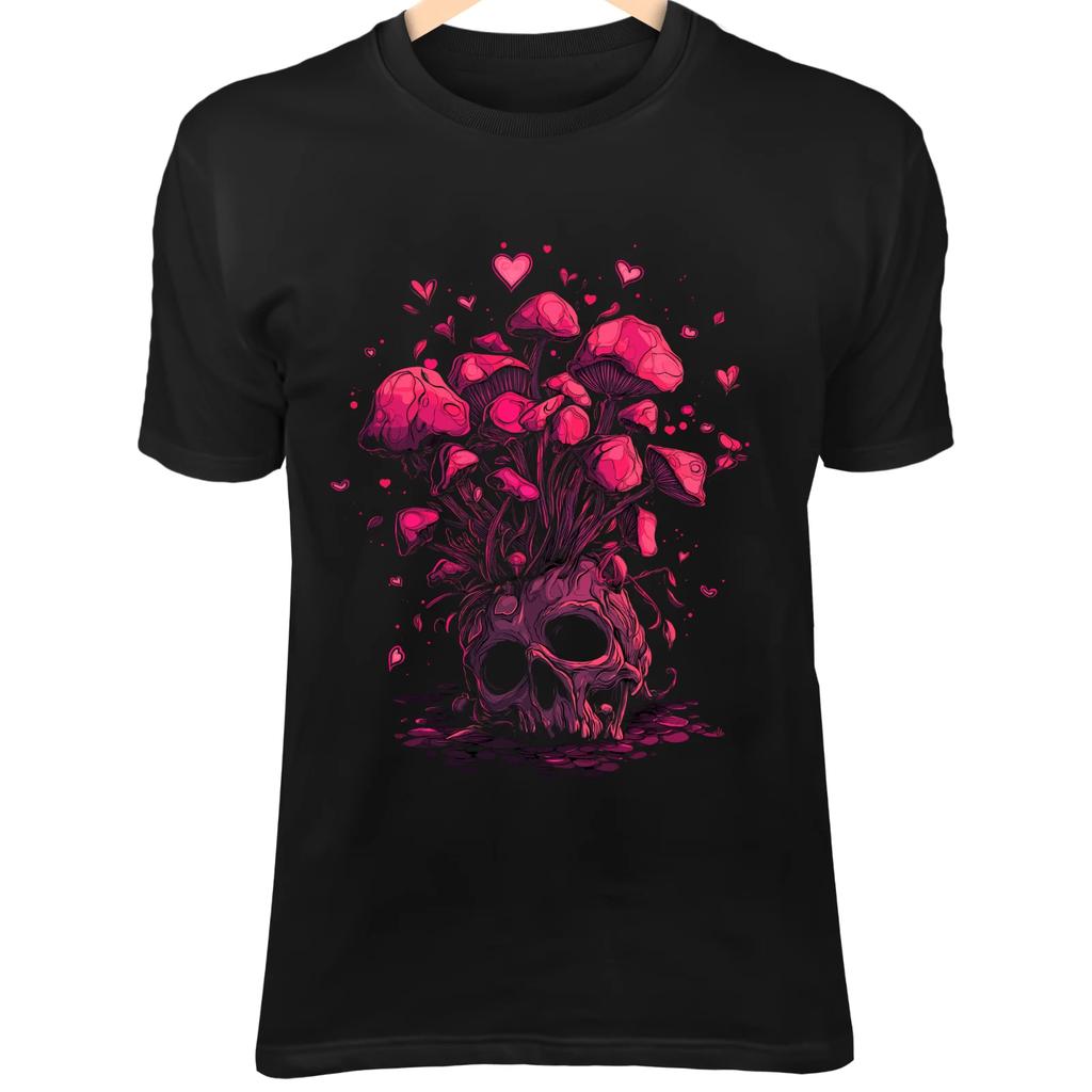 Valentine Skull Centerpiece - Glowing Mushroom Bouquet Gothic Fantasy Art