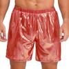 Shorts Boxer Brillants pour Homme Ceinture Élastique Design Poche Latérale Coupe Ample Shorts de Plage Brillants Vêtements d'Intérieur