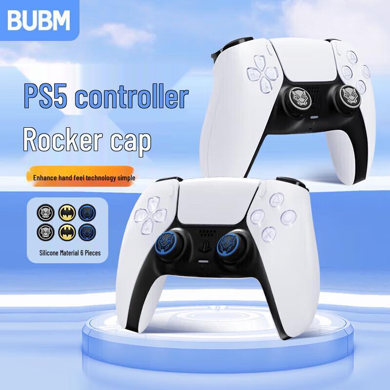 Anti-slip Silicone Joystick Caps for PS5/PS4/Xbox Controllers (6-Pack)