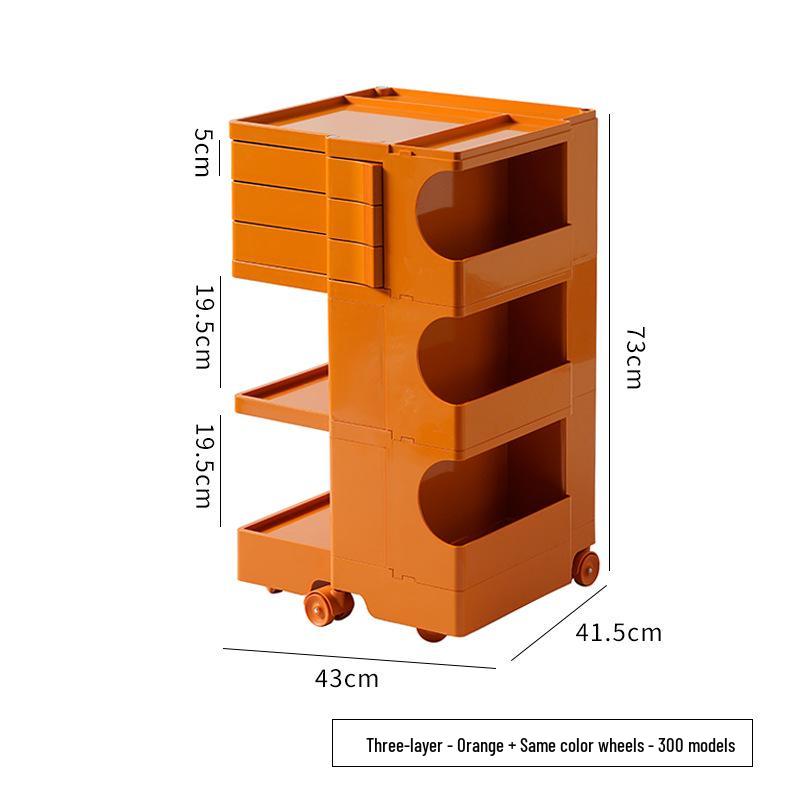 Nordic Rotating Multi-Layer Storage Cabinet: Versatile Makeup, Bedside, or Snack Organizer