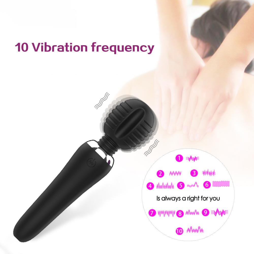 Silicone AV Stick Vibrator, Clitoral G-spot Vibrator, 10 Modes, Adult Sexy Toys, Sex Toys, Sex Toys for Ladies