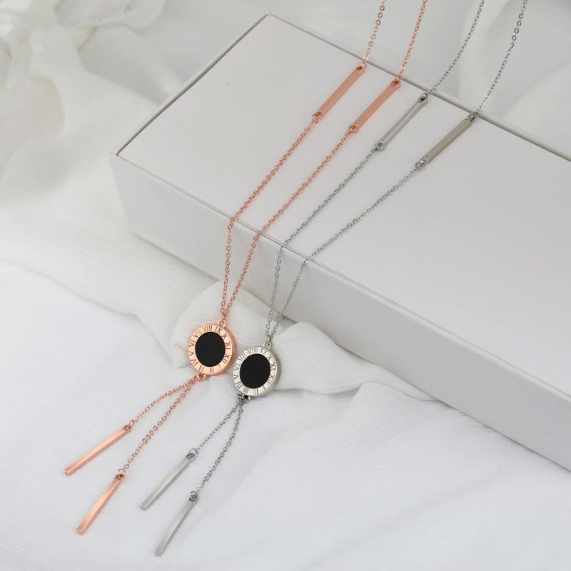 Design Contemporary Korean Tassel Necklace With Geometric Elements For Fashion Womens