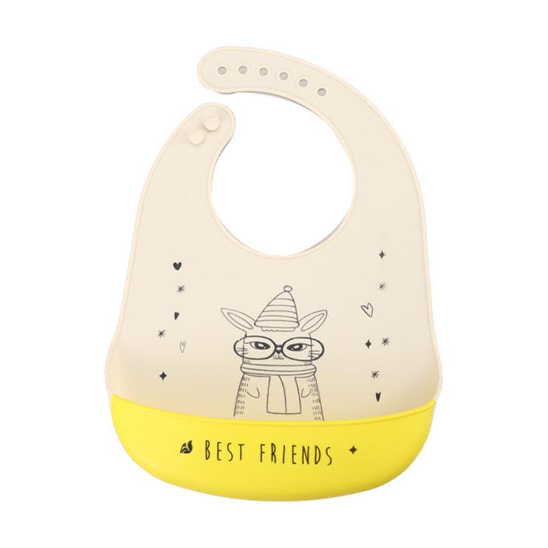 Waterproof Silicone Baby Bib - Large, Wash-Free, Drool & Meal Bib for Newborns and Children