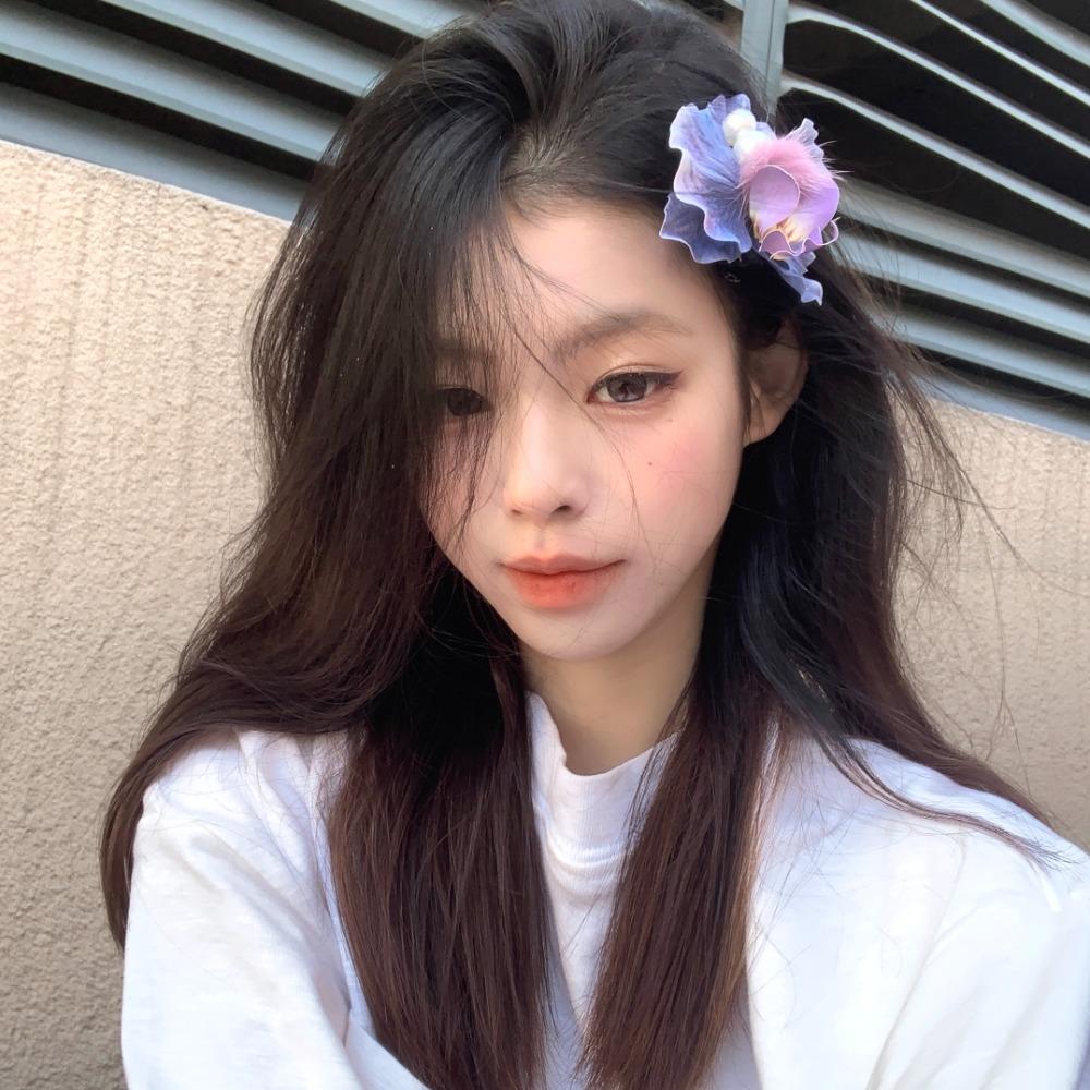 Sweet Butterfly Orchid Hair Clip Rhinestone Women Side Clip Orchid Flower Hairpin  Seaside