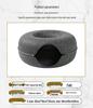 Felt Cat Bed Tunnel: Cozy Semi-Enclosed Donut, Maze Crawl-Through, Removable & Washable Pet House.