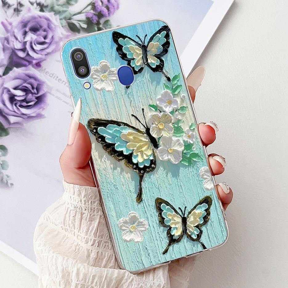 For Samsung Galaxy M10 M20 M30 Case New Fashion Painted Cover Clear Silicone Soft Slim Phone Case For Samsung M10 M20 M30 Fundas