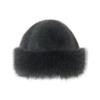 Faux Fur Winter Bucket Hat Solid Color Soft Texture Thickened Warm Plush Hat Gentle