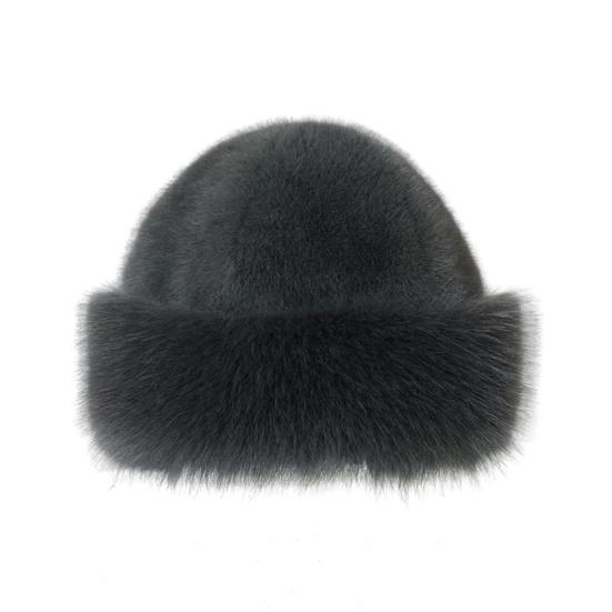 Faux Fur Winter Bucket Hat Solid Color Soft Texture Thickened Warm Plush Hat Gentle