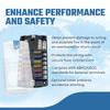 Portable Sturdy 12 Way Fuse Block Box With Negative Busbar for Automotive and Marine Applications Daily Casual Use