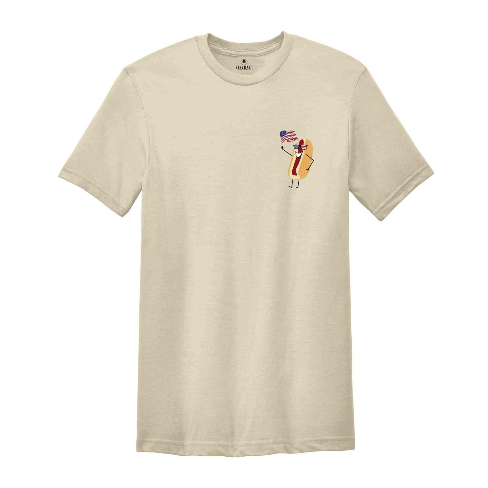 Funny Hotdog 4th of July T-Shirt, Funny 4th of July Shirt, 4th Of July Party Mat S