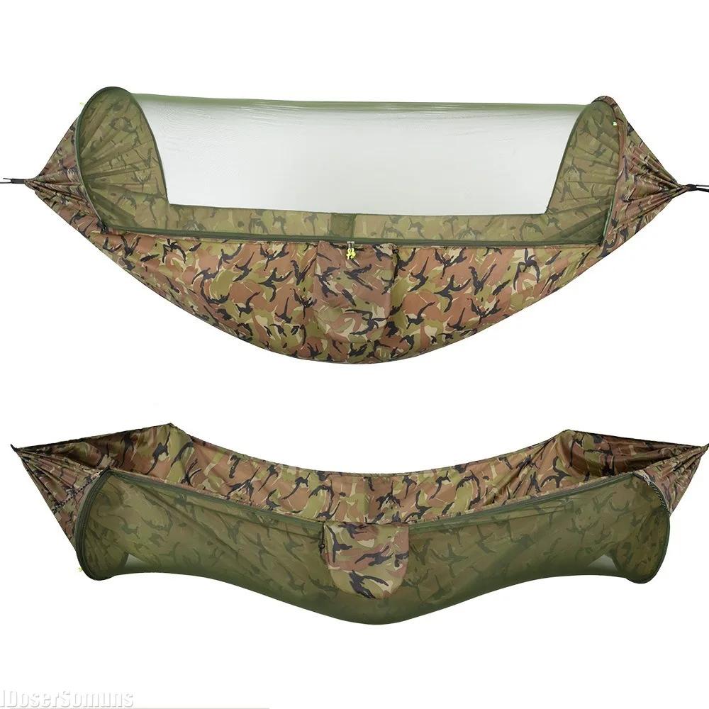 Nylon Schaukel Hängematte Zelt Langlebig Wasserdicht Mückenschutz Hängende Hängematte Tragbar Überleben Outdoor Camping Ausrüstung Möbel