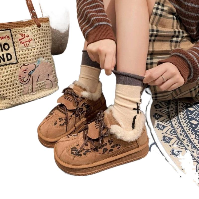 

Fashion Autumn Fashion Chunky Vulcanized Shoes for Women Sneakers Lace-up Women Walking Sports Shoes Hot Selling Versatile Women s Shoes 35 цветной печати леопарда