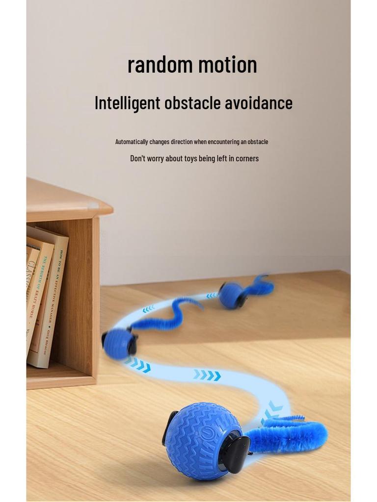Smart Electric Cat Toy: Automatic Obstacle-Avoidance Rolling Ball for Self-Entertainment