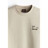 H M Loose FiT PrinTed T sHirT Beige