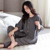 Miling Women's Seven-Sleeve Cotton Gauze Pajamas
