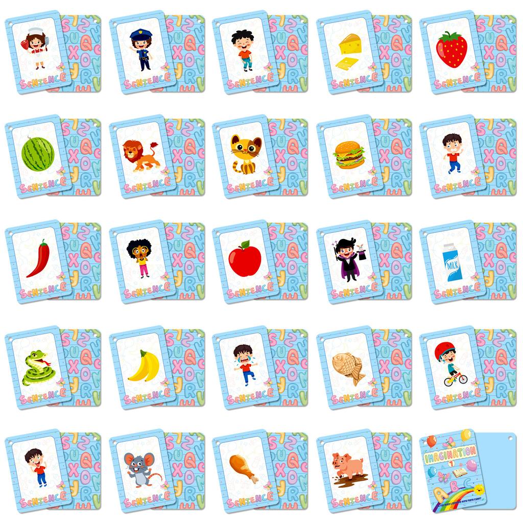 50 Education Cards, Baby Early Education, Personal Interaction Training, Children'S Imagination Learning Card