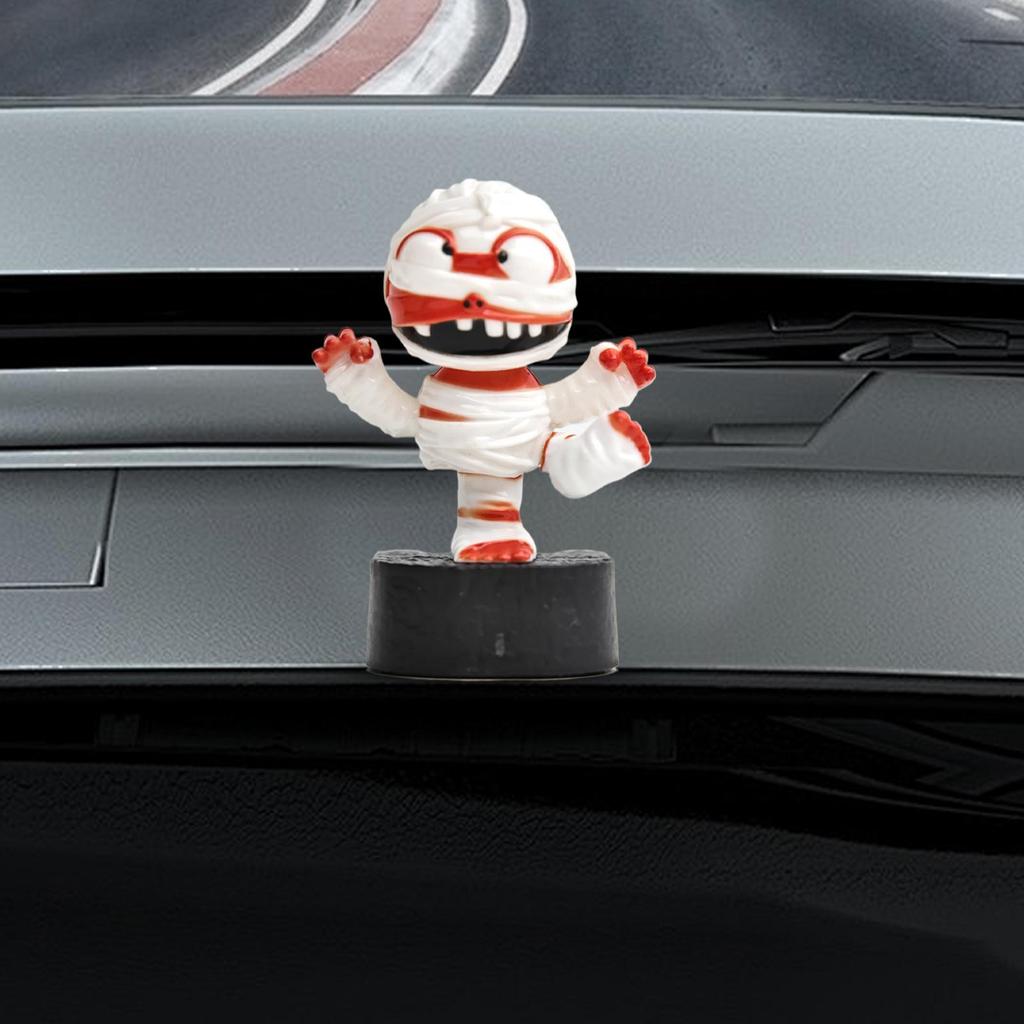 Solární Autodoplňky Na Palubní Desku Kyvadlové Figurky Napájené Solárně Vtipné Malé Figurky Pro Halloween Stolní Počítač Domov