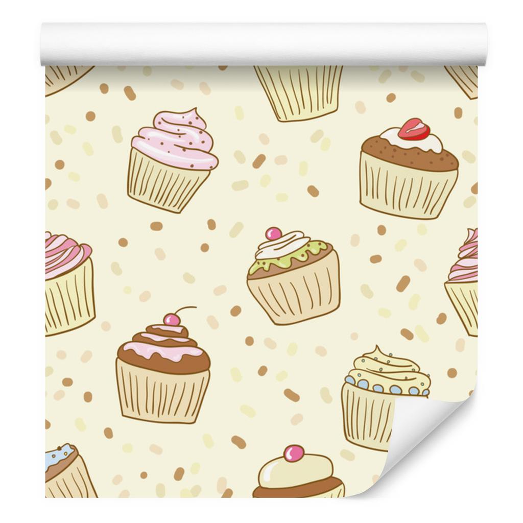 Sweet Cupcakes Wallpaper for Living Room and Bedroom 50x1000
