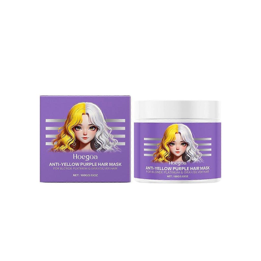 Deep nourishing purple hair mask moisturizing, smooth and easy to comb without knots, reducing frizz and silky hair mask 100g