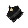 Michael Kors MK Charm Lettera Logo Patta Monocolore Catena Pendolare Pelle Borsa a Tracolla Borsa da Donna Nera 32S0G00C6L-001