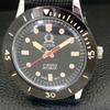 VINTAGE TITUS HAND-WINDING TURNABLE BEZEL SWISS MENS BLACK DIAL WATCH A700223-5 R202-a700223
