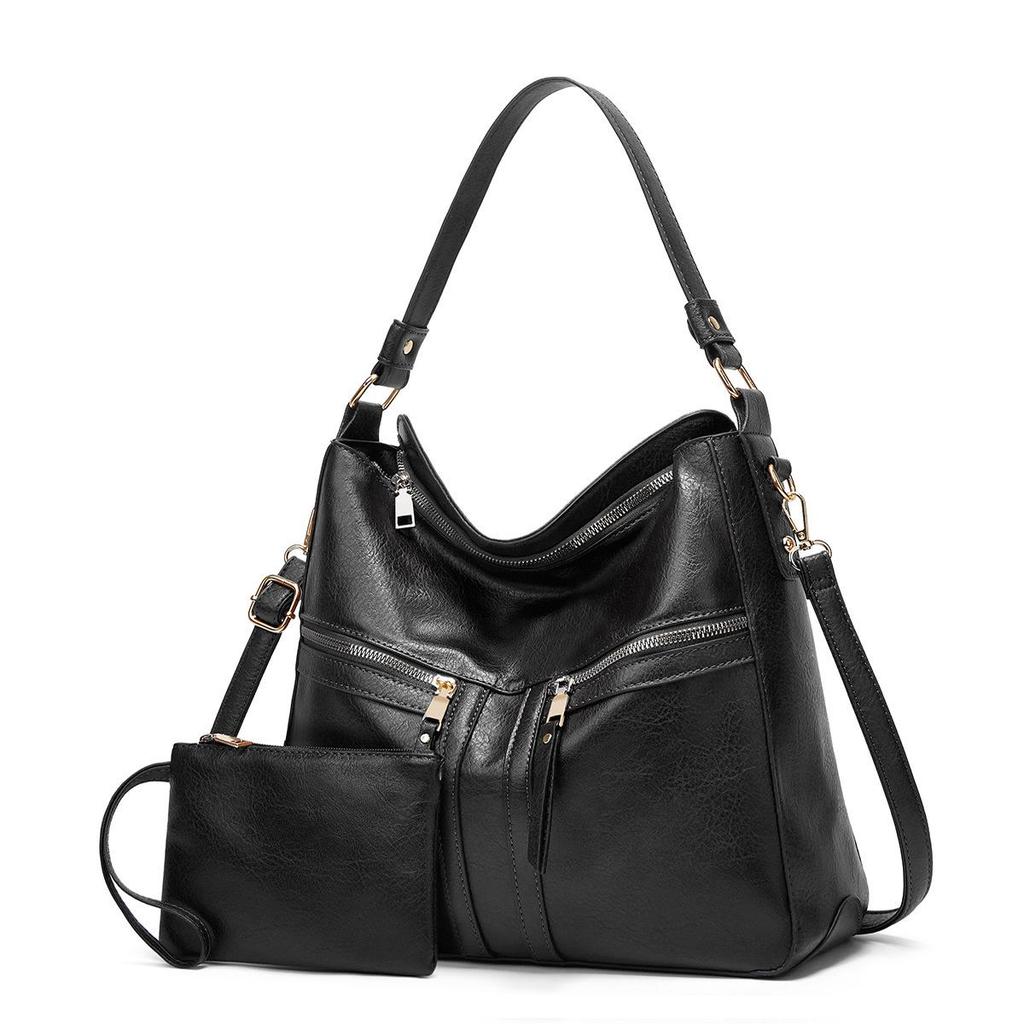 2022 Women's PU Handbag Set: European & American Style Crossbody and Shoulder Bag Trio