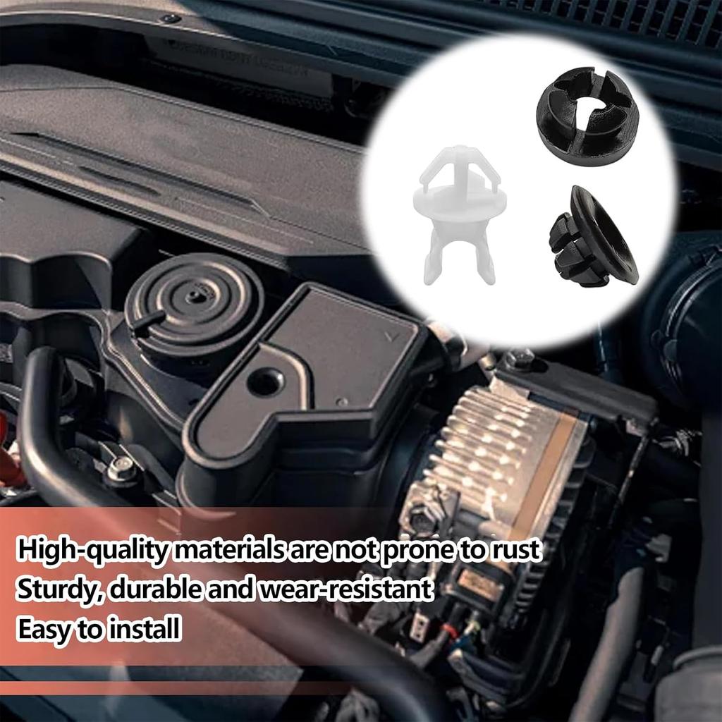 3PCS Car Hood Support Prop Rod Clips, Hood Rod Grommet Clips #91503-SS0-003 91604-SD2-013 Compatible with Honda Accord Odyssey