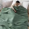 Breathable Waffles Cotton Throw, Soft and Light, Cooling Cotton Waffles for Summer Nights,150x200cm,Cool Blanket