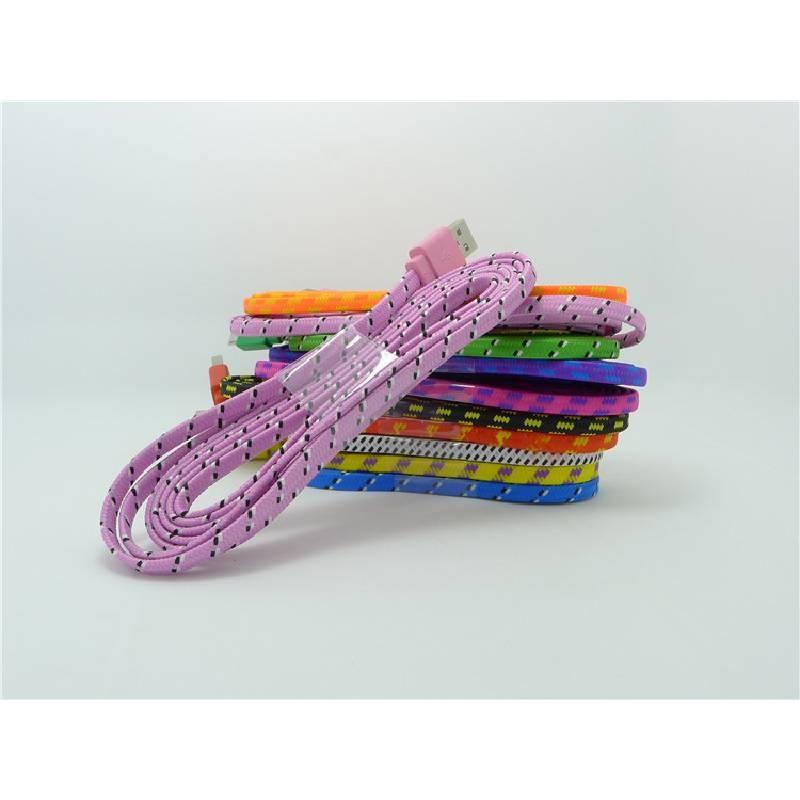 V8 Nylon Android Braided Usb Data Cable Single Micro Connector Mobile Charging