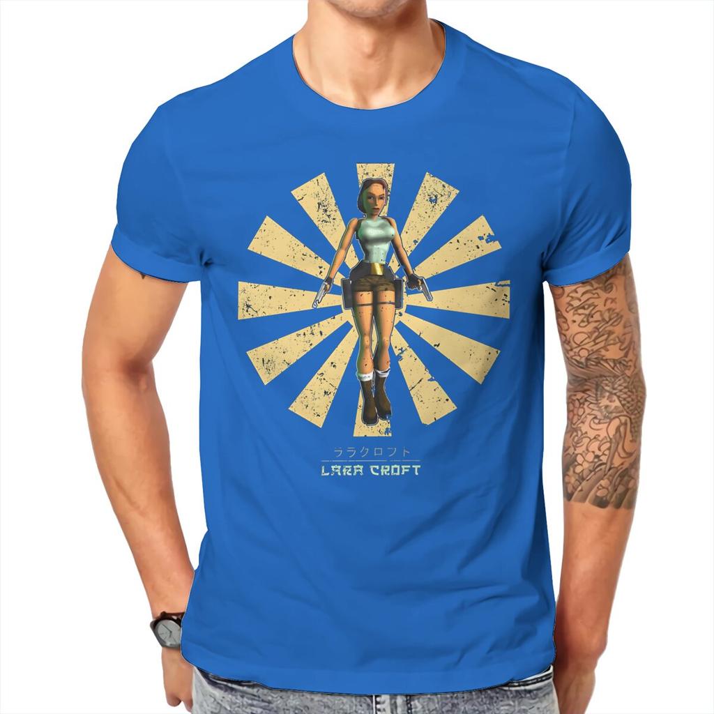 Tomb Raider Game Lara Croft Japanese Tshirt Graphic Unisex Tops Vintage Alternative Summer Cotton Clothing Harajuku T Shirt