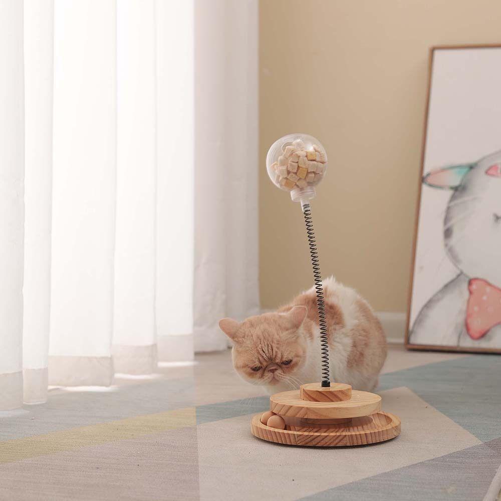 Kitten Boring Tease Indoor Play Chasing Pet Puzzle Toys Cat Toy Tumbler Swing Toy Pet Snack Feeder