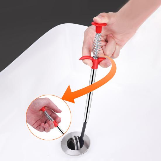 2ks Bagr na kanalizační potrubí Nástroj na odstranění ucpaného odtoku 4 drápy Design Extra dlouhé Ohebné Ohebné zařízení na čištění kanalizačního bagrovacího zařízení