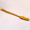 Four-String Yellow Matte Electric Bass Guitar Neck with 20 Frets and Square Markers
